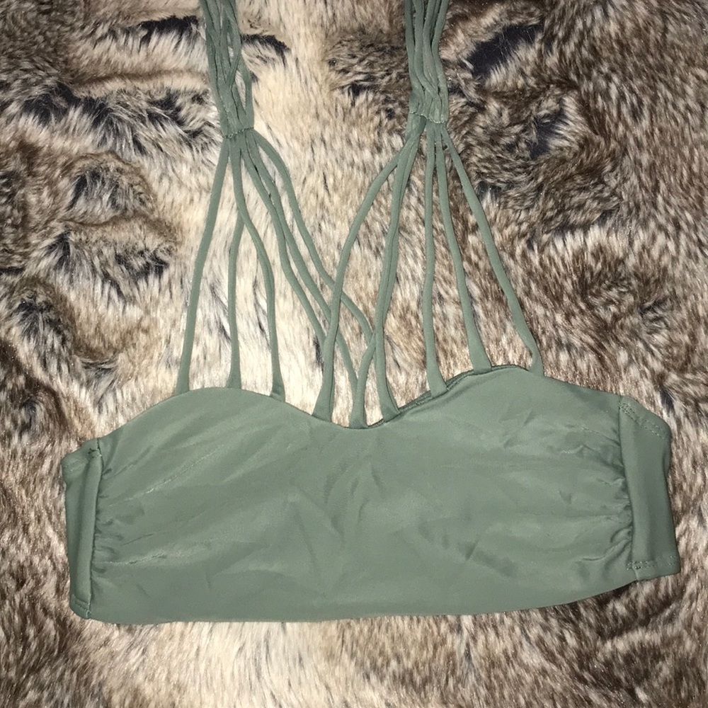 army green bathing suit top